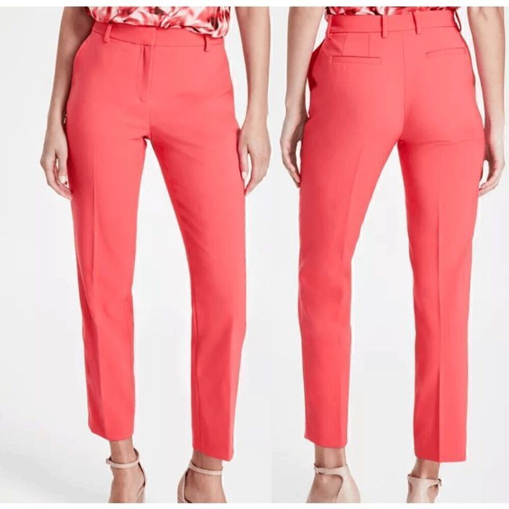 ANNE KLEIN Women's Straight-Leg Mid-Rise Ankle Pants 0